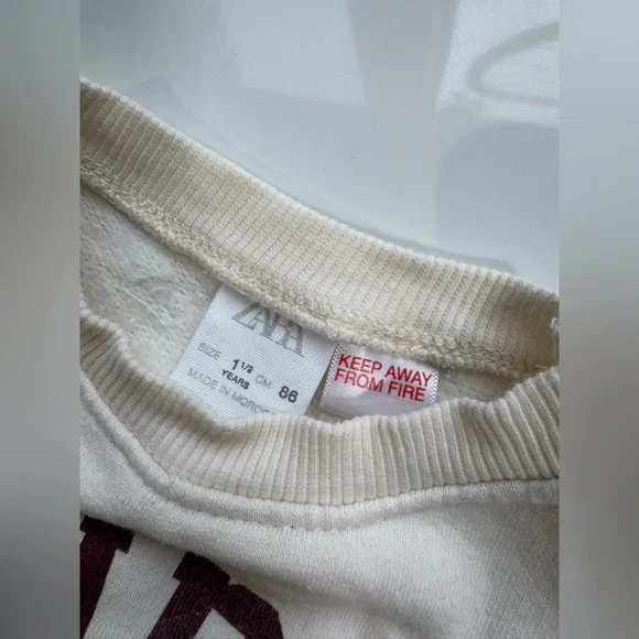 ZARA Baby “London EST 1975” Sweatshirt – Size 18 Months (86 cm) - Picture 3 of 5